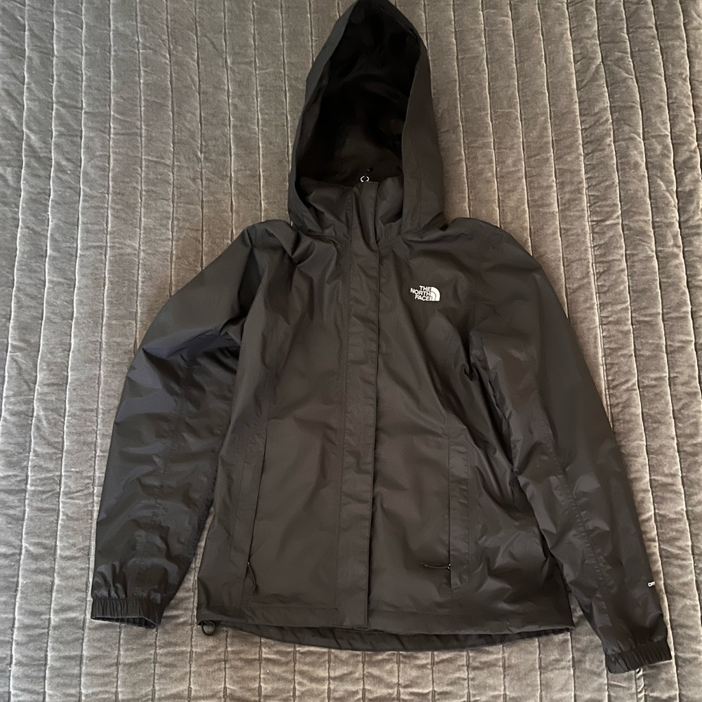 Northface black rain jacket
